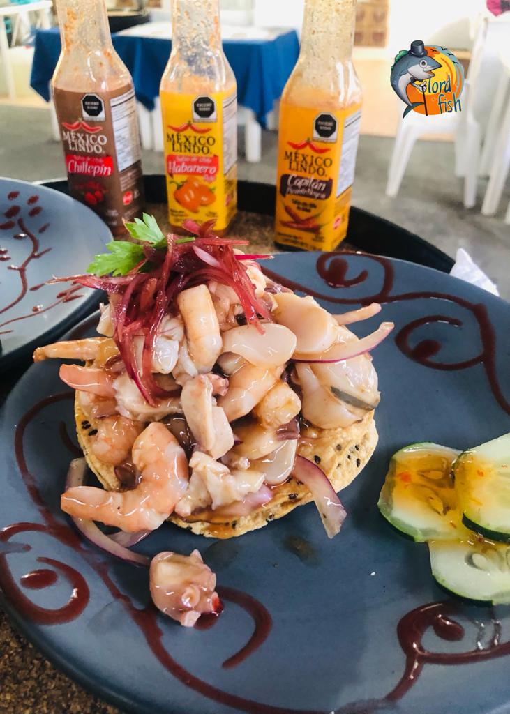 Tostadas de Callo en salsa de Ostión