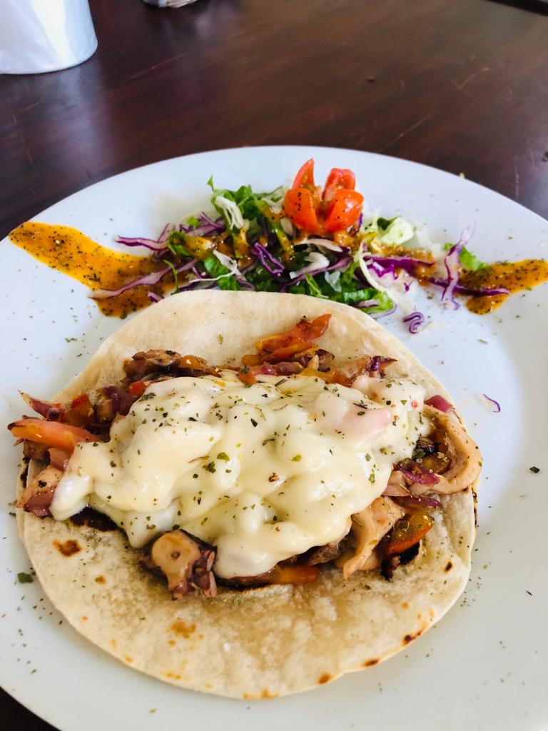 Taco de Pulpo Gratinado