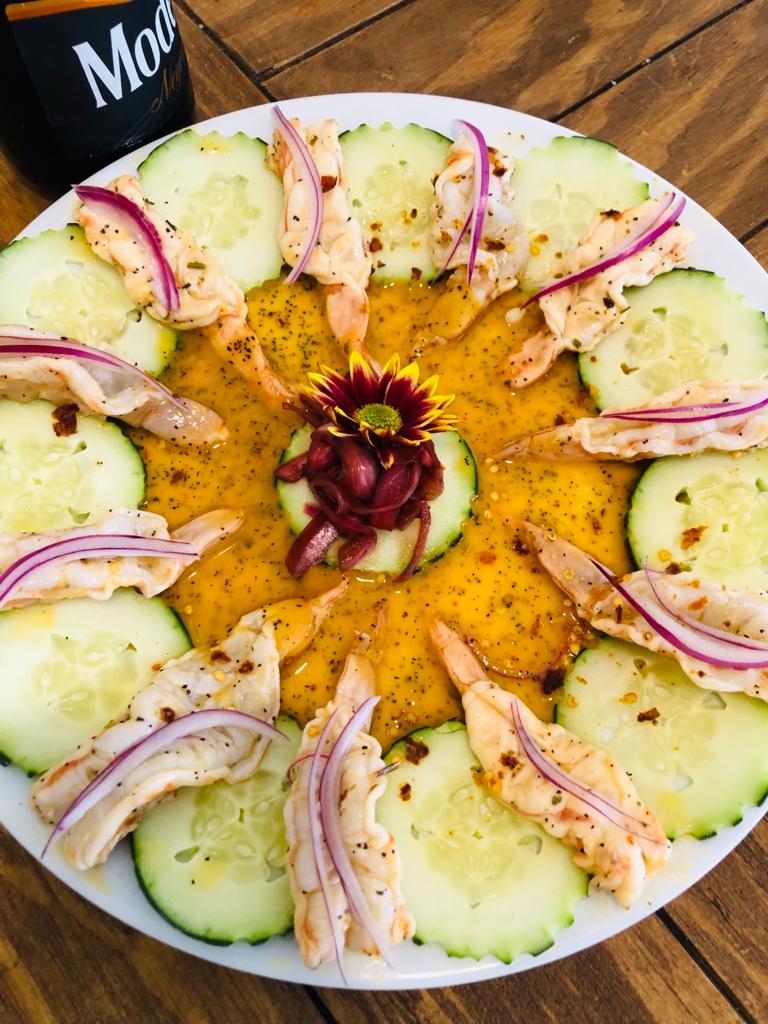 Aguachile en Salsa de Maracuya