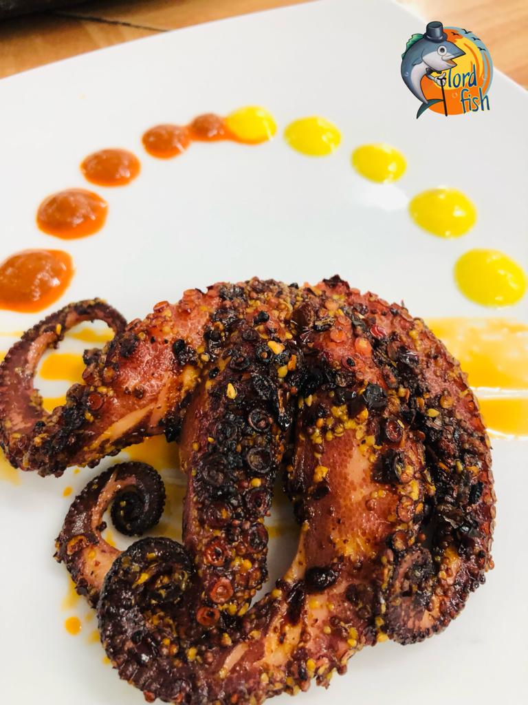 Pulpo en salsa macha